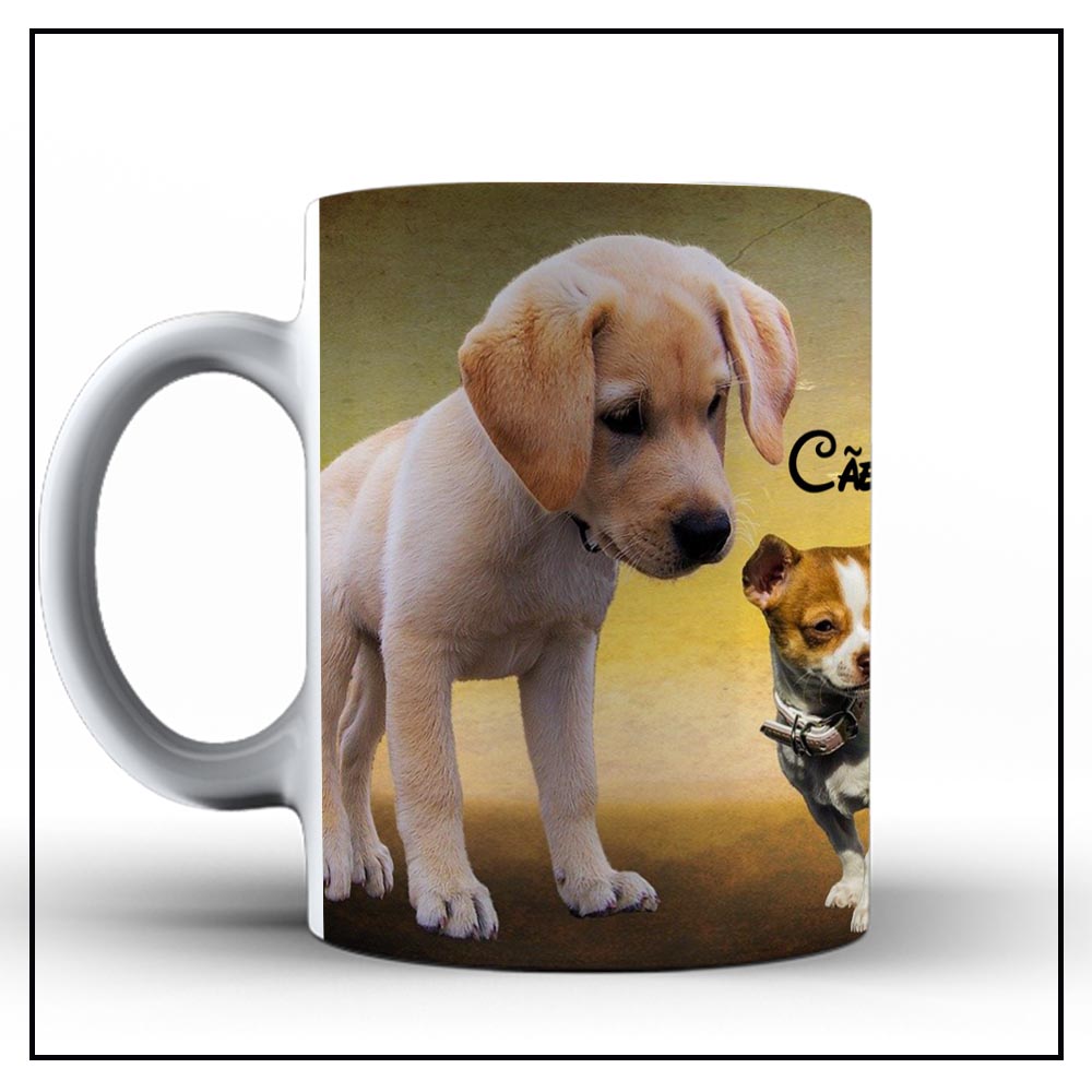 Caneca de Ceramica Personalizada Cães e Gatos Canecas de Porcelana