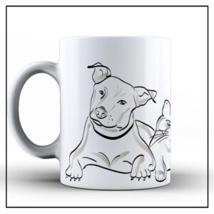 Caneca de Cerâmica Cão e Gato