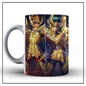 Caneca de Cerâmica Cavaleiros do Zodiaco Cavaleiros de Ouro